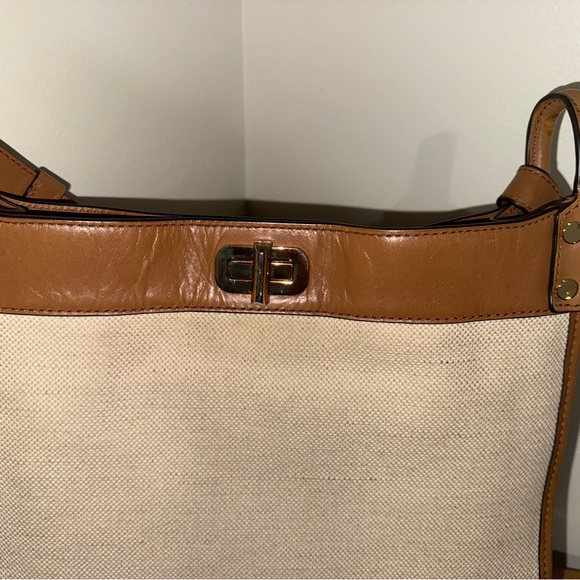 Michael Kors Collection Tan and Cream Crossbody Bag - Picture 5 of 7